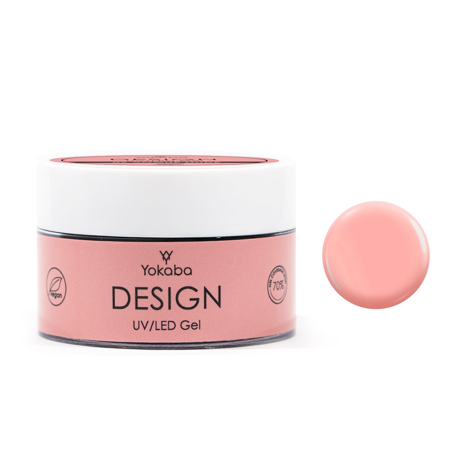 Yokaba DESIGN UV/LED GEL - Gel costruttore UV/LED autolivellante per unghie 50 ml - Disponibile in 9 Varianti Di Colore
