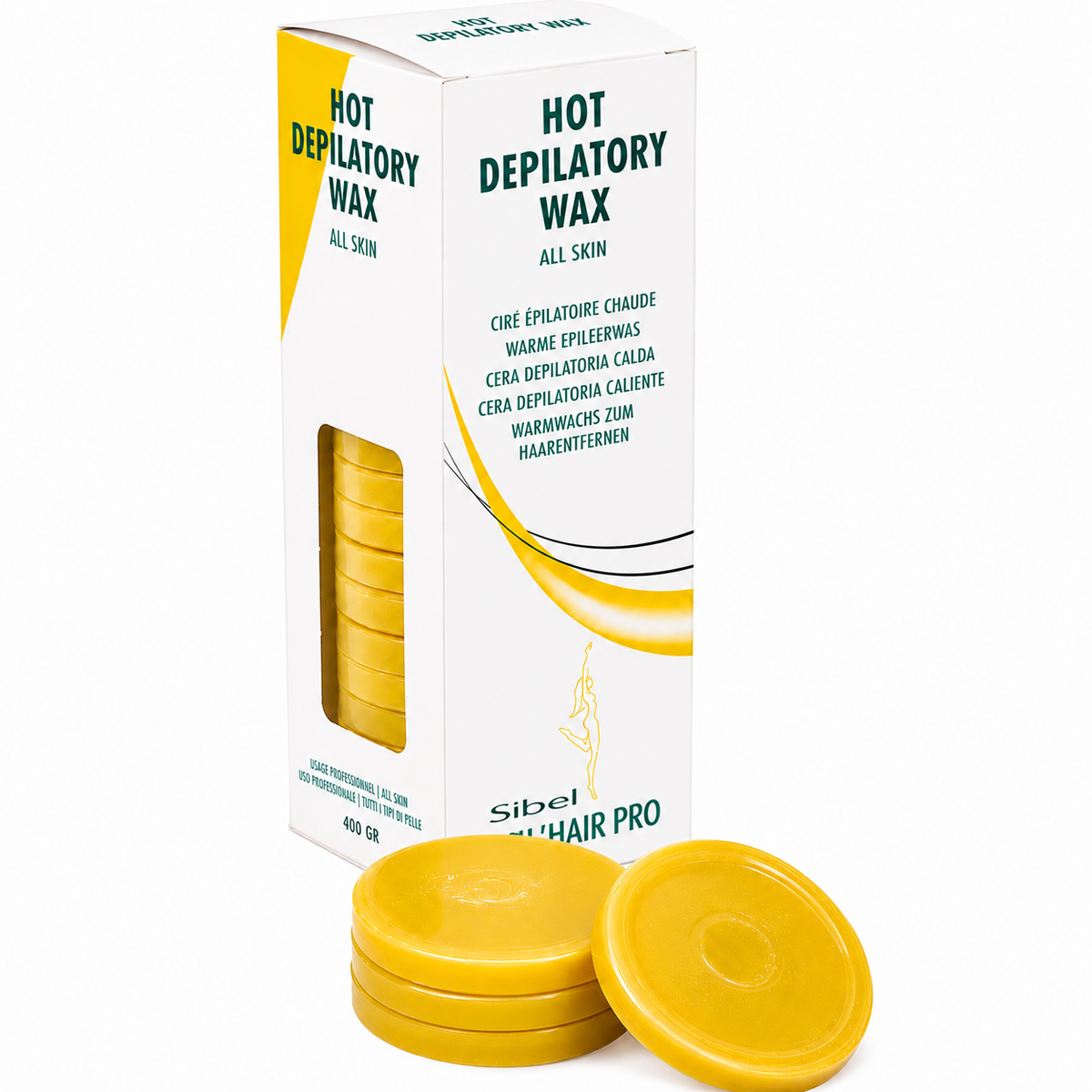 Sibel Hot Depilatory Wax Dischi Per Depilazione Calda Tutte Le Pelli - 400 gr