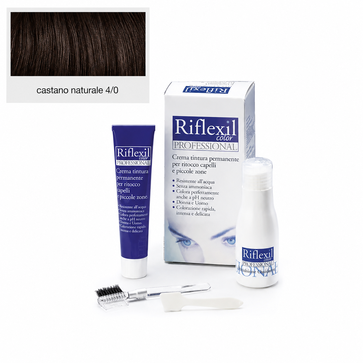 Riflexil Color Professional Crema Tintura Permanente Per Ritocco Capelli E Piccole Zone - Disponibile In 6 Varianti