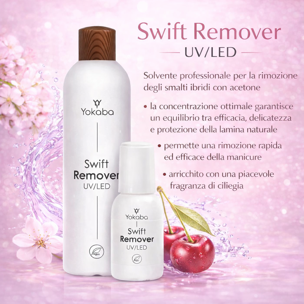 Yokaba Swift Remover UV/LED  - Solvente Per Rimozione Degli Smalti Ibridi Con Acetone