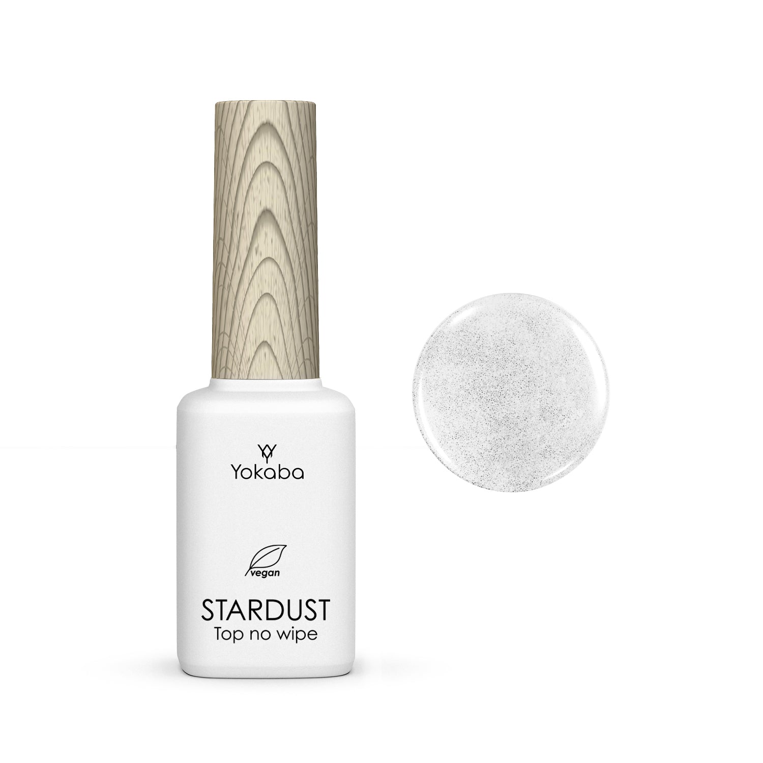 Yokaba STARDUST Top No Wipe - Top Universale Tipo Gel Polish UV/LED Con Scintillanti Particelle 12 ml