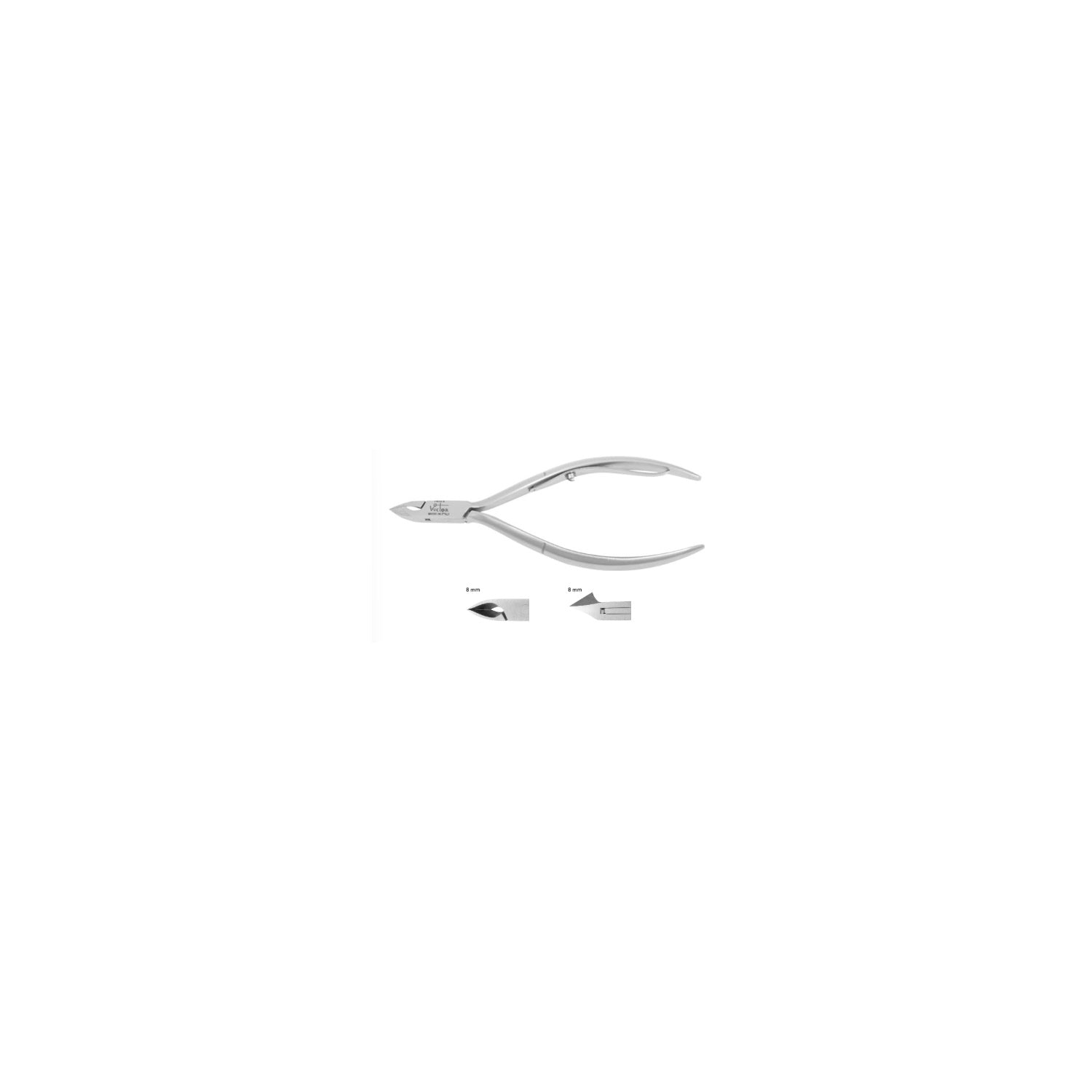 Wictor: Linea WICTOR PROFESSIONAL Tronchese cuticole cm 12 MANICO LUNGO taglio mm 8 cod:205312-8