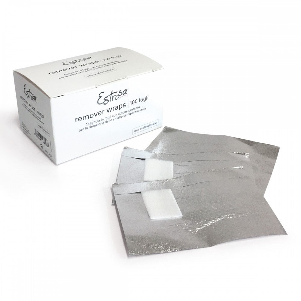 Estrosa Remover Wraps Cartine Stagnola Con Cotone Pressato - 100 Fogli