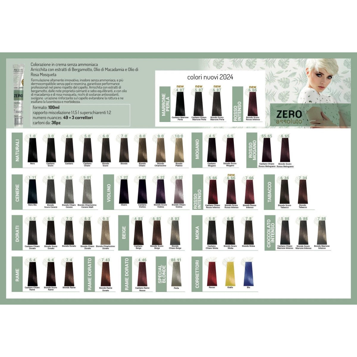 Retrò Professional Project Color Zero Ammoniaca Crema Colorante - 100 ml .